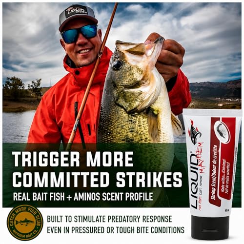 Shrimp Fish Attractant Gel 60 ml / 2 oz · 60 Uses – Real Anchovy Bait & Aminos | UV-Enhanced Long-Lasting Gel – All Lure Types - size: 1-Pack