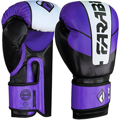 Farabi Sports Boxing Gloves Men and Women Kickboxing Gloves - Muay Thai Gloves 10-oz 12-oz 14-oz 16-oz Red & Purple Boxing Gloves for Punching Bag, MMA, Muay Thai and Training - size: 14-oz