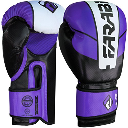 Farabi Sports Boxing Gloves Men and Women Kickboxing Gloves - Muay Thai Gloves 10-oz 12-oz 14-oz 16-oz Red & Purple Boxing Gloves for Punching Bag, MMA, Muay Thai and Training - size: 12-oz