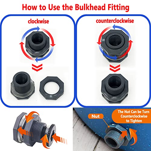 Rain Barrel Spigot PVC Faucet Kit Water Diverter Kit with Bulkhead Fitting, Ball Valve, Garden Hose Barb(25mm) Adapter, Pipe Clamps, Thread Tape, Hole Saw(for 25mm ID Hose)