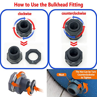 Rain Barrel Spigot PVC Faucet Kit Water Diverter Kit with Bulkhead Fitting, Ball Valve, Garden Hose Barb(25mm) Adapter, Pipe Clamps, Thread Tape, Hole Saw(for 25mm ID Hose)