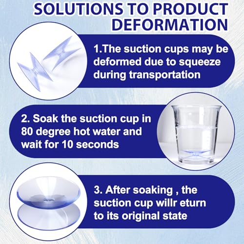 14 Pack Clear Double Sided Suction Cups, 1.2in PVC Small Suction Cups Sucker Pads, Window Sucker Pads Spacers for Glass Furniture Table Mirrors Bathroom