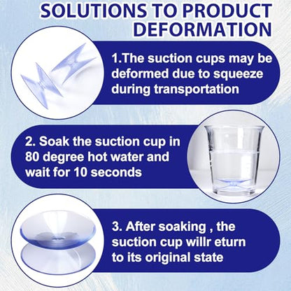 14 Pack Clear Double Sided Suction Cups, 1.2in PVC Small Suction Cups Sucker Pads, Window Sucker Pads Spacers for Glass Furniture Table Mirrors Bathroom