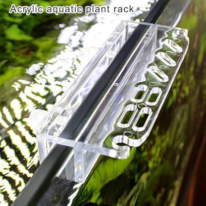 Multifunctional Aquarium Storage Rack Acrylic Tool Compartments for Fish Equipment Water Grass Tool Storage