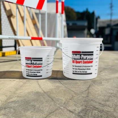 Leaktite 10 Qt. Clear Plastic Bucket with Measuring Increments - 1 Each