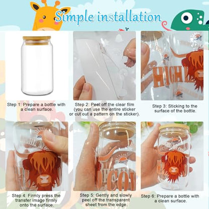 Rngmsi UV DTF Cup Wrap - 25 Pcs Christian Baby UV DTF Stickers for 16 OZ, Cute Animals Waterproof UVDTF Transfer Decals for Cups Glasses Mug DIY Crafts - style: Christian Baby