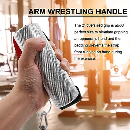 J Bryant Arm Wrestling Exercise Handle Φ2 in Grip Red - Wrist and Forearm Exerciser Pulldown Triceps Rope Workout