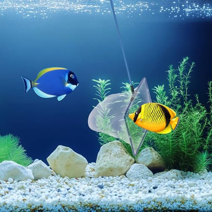 4in 5in 6in Aquarium Fish Net Green Fine Mesh Nylon Net Collection with 11" Long Handle Square Quick Catch Fish Net for Fish Tank