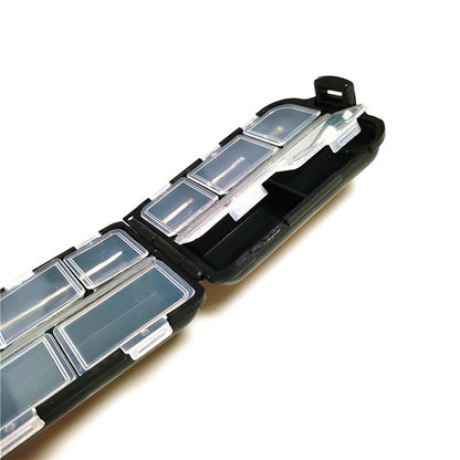 KALAVARMA Waterproof Fishing Lure Box Spoon Hooks Baits Storage Tackle Box Containers for Casting Fishing Fly Fishing - color: Black