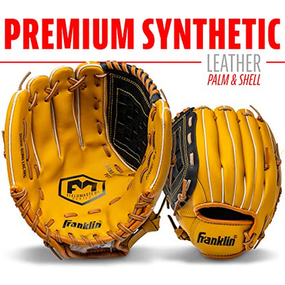 Franklin Sports Field Master Baseball Glove - color: Tan, style: 10.5" - Basket Web
