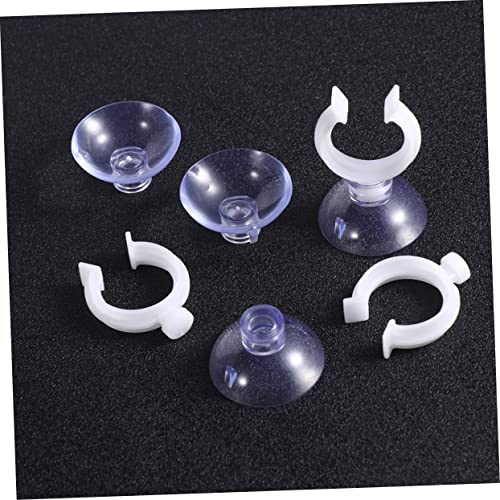 Happyyami 20pcs Cup Clamps for Fish Tank Hose Clip Bracket Holder Easy to Install Aquatic Accessories for Aquariums Practical Design for Air Pump Tubes