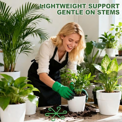 8pcs Plant Stem Support, Plant Support for Indoor Plants, 4 Sizes Climbing Houseplant Stem Holders, Reusable Plant Stabilizer, Indoor Plants Accessories
