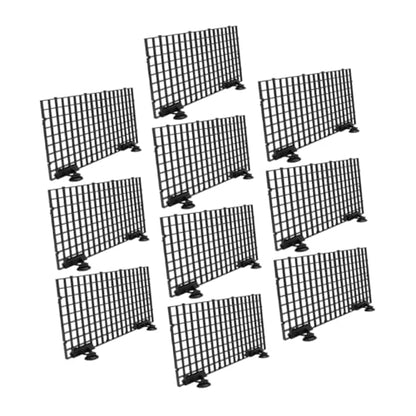 ARTIBETTER Fish Tank Divider Boards 10pcs Plastic Grid Aquarium Isolation Plates Black for Fish Separation and Bottom Filter Mesh in Aquariums