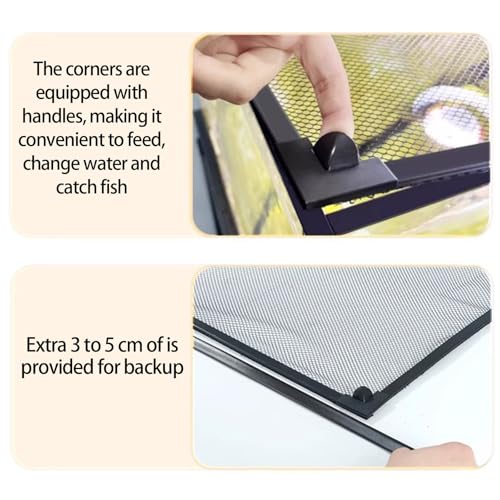Anti Jump Netting for Fish Tanks Includes Mounts Netting Cover Pet Aquarium Screen