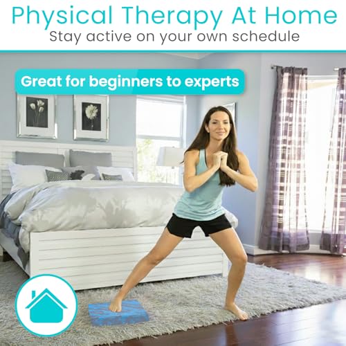 Vive Balance Pad - Foam Large Yoga Mat Trainer for Physical Therapy - color: Storm Swirl