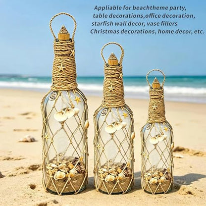 Tiny sea shells & 30 Tiny Starfish Decor Mixed Ocean Beach Spiral Seashells for Home Decor,Wedding Decor, Beach Decor, DIY Fish Tank and vase filler & decorative basket fillers (0.45"-1.35")