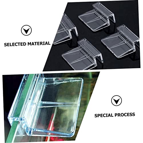 VANZACK Stable Performance Acrylic Material Aquarium Bracket 10pcs Clips for Lid Easy to Clean and