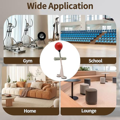 Speed Bag Platform Speed Bag Boxing Kit for Adults Height Adjustable Wall-Mounted Heavy Duty Boxing Training Equipment 360° Rotatable Speed Ball with Punching Ball Fits Home Gym Workout - color: Red Vertical