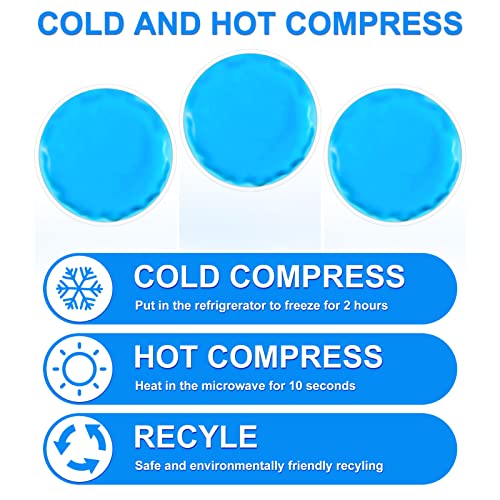 Reusable Ice Packs for Injuries, 10 Pack Round Ice Packs for Face | Gel Ice Pads, Small Hot Cold Compress Ice Bag for Eyes After Surgery, Face, Wisdom Teeth, Breast Surgery, Blue - size: 2.75 Inch