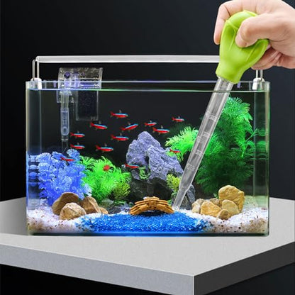 Waste for Fish Tank Multifunction Dropper Pipette Water Transfer Long Acrylic Marine Fish Feeding Tool Waste Aquarium Dropper - color: Blue, size: A