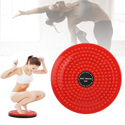 Twisting Waist Disc, Bodytwister Ankle Body Aerobic Exercise Foot Exercise Fitness Magnet Balance Rotating Board - color: Red