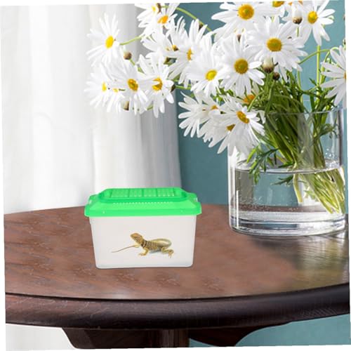 2pcs Portable Mini Fish Tank and Plastic Turtle Carrier with Handle, Medium Pet Transport Box for Small Reptiles, Betta Fish, and Hamsters
