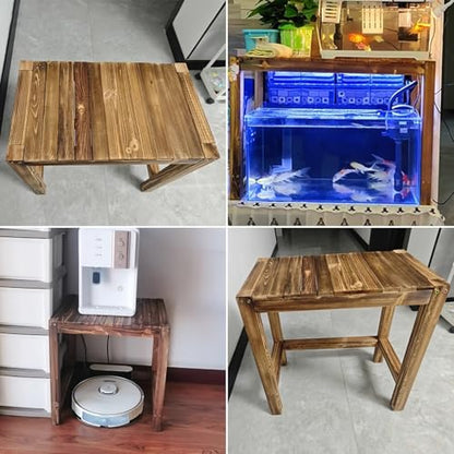 Solid Wood Fish Tank Stand, Indoor Storage Rack, with Non-Slip Foot Pads, Customizable Size, Suitable for Home, Office and Hotel Use(60x30cm/23.6x11.8in) - size: 60x30cm/23.6x11.8in