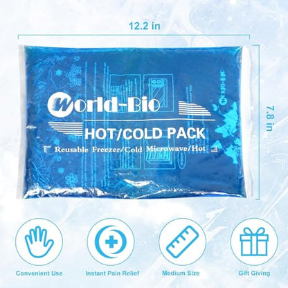 Large Reusable Gel Ice Pack for Injuries for Shoulder, Back(2 Packs) | 12.4'' x 8.3'', Gel Cold Compress for Pain, Injuries,Surgery-Flexible Soft Hot and Cold Packs for back, neck, wrist - style: LARGE 2 PACKS