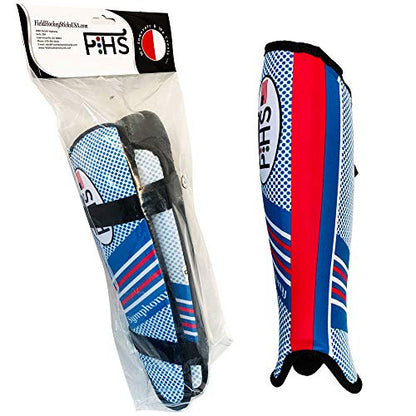 Field Hockey Shin Guards Force Symphony Colors White Blue Teal Blue Sizes Small Medium Large - size: Small, style: Symphony