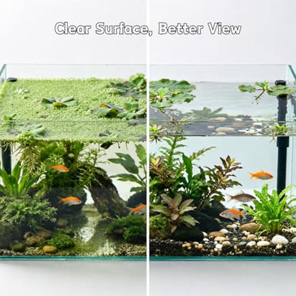 7.2 x 3.15 inch Duckweed Removal Tool for Aquarium – Floating Plant Skimmer for Fish Tanks & Ponds – Duckweed, Salvinia & Water Lettuce Remover – Durable Plastic (Yellow) - color: Yellow