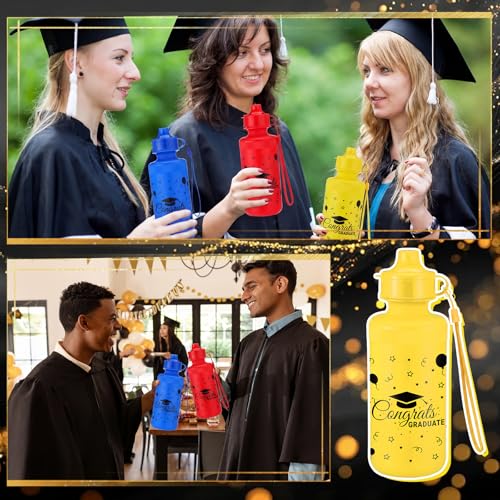 Bokon 18 Pcs Congrats Graduation Theme Water Bottles Bulk - style: Congrats Graduation Sports