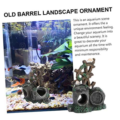 NOLITOY Aquarium Resin Ornament for Fish Tank Decoration Creative Landscape Adornment for Aquatic Habitats Safe for Fish Tank Aesthetics Unique Rustic Design