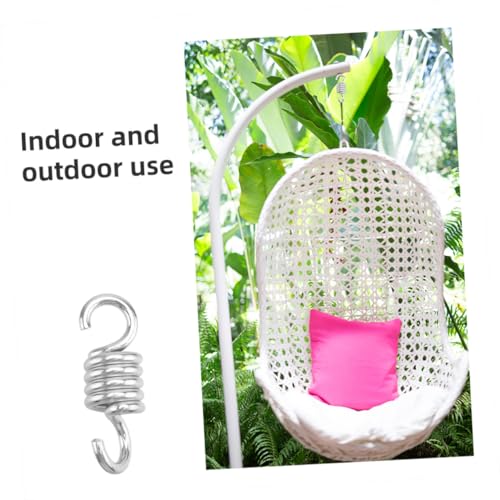 LIOOBO 4pcs Sturdy Metal Swing Hanging Spring Porch Swing Spring for Heavy Bag - size: 10.80X3.90X3.90CM