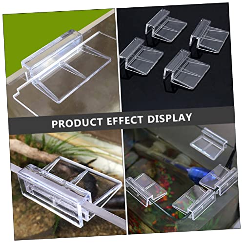 FRCOLOR 20pcs Aquarium Stand Support Brackets Acrylic Fish Tank Cover Clips Fish Tank Rack Holders