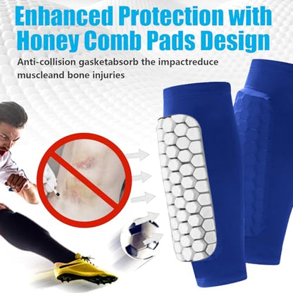 BIRDDIE Soccer Shin Guards Shin Pads for Kids Youth Adult - color: Blue, size: Small