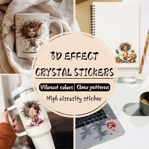 24PCS Summer Weird Girls UV DTF Cup Wrap UV DTF Cup Wraps Suitable for Mugs, Glasses, Notebooks, Computers, Tables and Chairs, etc. for DIY Creativity, High Viscosity UV DTF Transfer Paper - style: Summer Weird Girls