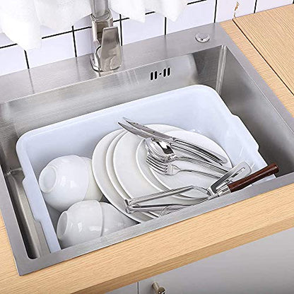 5-Pack Commercial Bus Tubs Box/Tote Box, White Plastic Storage Bin with Handles/Wash Basin Tub (8 Liter) - color: White, size: 8 Liter-White