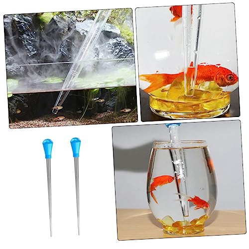 CANIGHT 2pcs Multifunctional Calibrated Liquid Droppers Premium Plastic Water-Change Tool for Fish Tank Supplies Kitchen Use and Precise Fluid Measurement