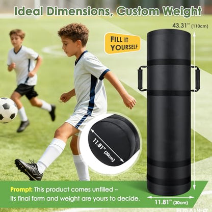 Football Tackle Dummy, Youth Tackling Dummies for Football Training, Unfilled Drill Equipment, College Practice Blocking Pad with Reinforced Handles, Wrestling, MMA, Basketball & Soccer Hitting Bag