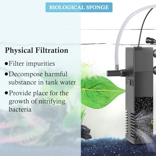 4PCS Replacement Aquarium Biochemical Sponge for 8W Aquarium Filter, Aquarium Filter Sponges for Replacement