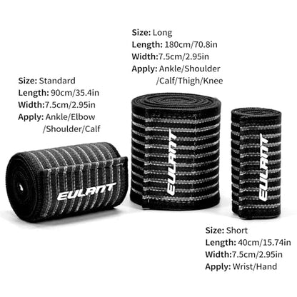 EULANT Elastic Wrist Support Brace 2 Pcs,Adjustable Compression Wrist Wraps - color: Black, size: 40cm