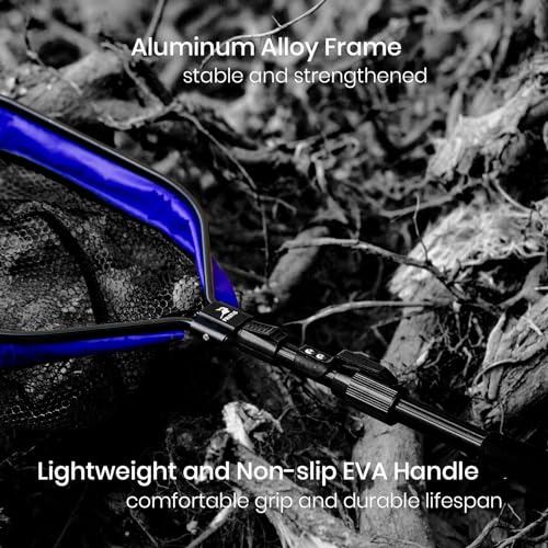 Floating Lightweight Fishing Net with Telescopic Pole Handle, 20'' Deep Net, Rubber Coat Landing Net Freshwater Saltwater, 39'' Foldable Extendable Dip, Boat Kayak for Catch Release