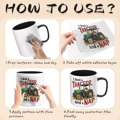 UV DTF Cup Wrap Transfer Stickers, 2 Sheets Farm Quotes Rub On Transfers for Tumblers Glass Cups Mugs Water Bottles - style: Farm Quotes