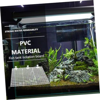 Aquarium Fish Tank Divider with Suction Cups White Isolation Boards Anti-Jumping Transparent Partition for Peaceful Multi-Species Aquatic Tank Separation and Reusable Use