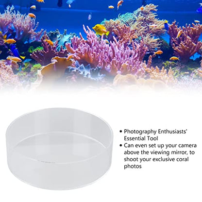 Observe Lens Transparent Acrylic Fish Tank Cylinder Magnifier, Aquarium Viewing Tool with Clear Optics for Top - Down Observation and Underwater Photography