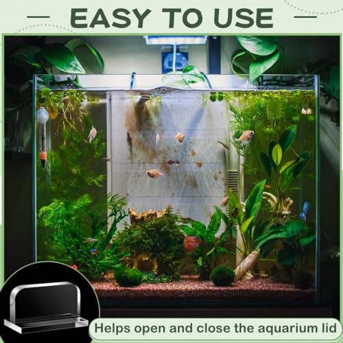Fdit 6Pcs Aquarium Cover Handle Secure Grip Acrylic Aquarium Lid Pull Handle Suitable for Home
