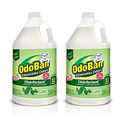 OdoBan Disinfectant Concentrate and Odor Eliminator, Made in the USA, Original Eucalyptus Scent, 2 Gallons - size: 128 Fl Oz (Pack of 2)