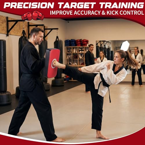 7 in 1 Taekwondo Kick Pad Boxing Training Equipment - color: Red