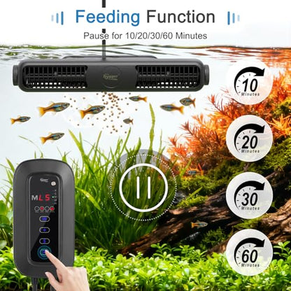 hygger Wave Maker for Aquarium, 4750 GPH Adjustable Aquarium Powerhead with External Controller, Quiet Aquarium Circulation Pump Gyre Wavemaker for Reef Tank Saltwater Freshwater Fish Tank