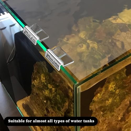 6PCS Aquarium Lid Clips Clear Acrylic Fish Tank Lid Holder Aquarium Cover Support Clamps Easy to Use(10mm/0.39in) - size: 10mm/0.39in